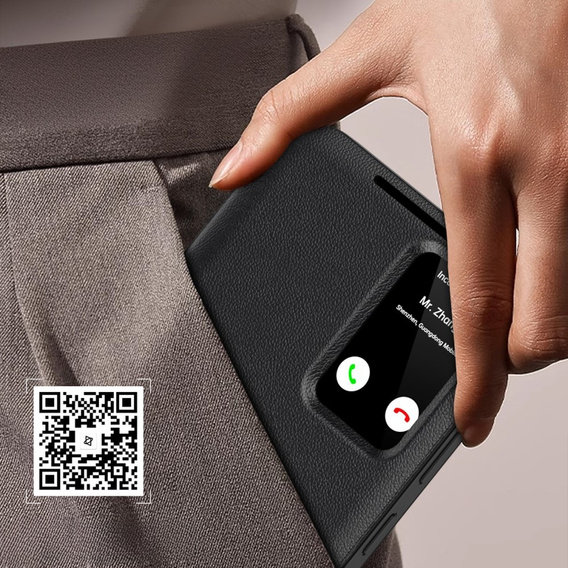 Αναδιπλούμενη θήκη για Samsung Galaxy S23 FE, Smart View Wallet, μαύρη