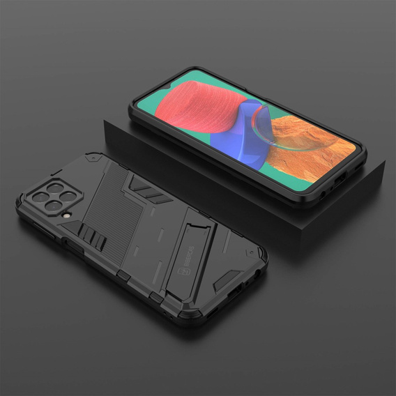 Θήκη για Samsung Galaxy M33 5G, Military kickstand, μαύρη