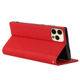 Δερμάτινη θήκη για iPhone 13 Pro, ERBORD Grain Leather, κόκκινη