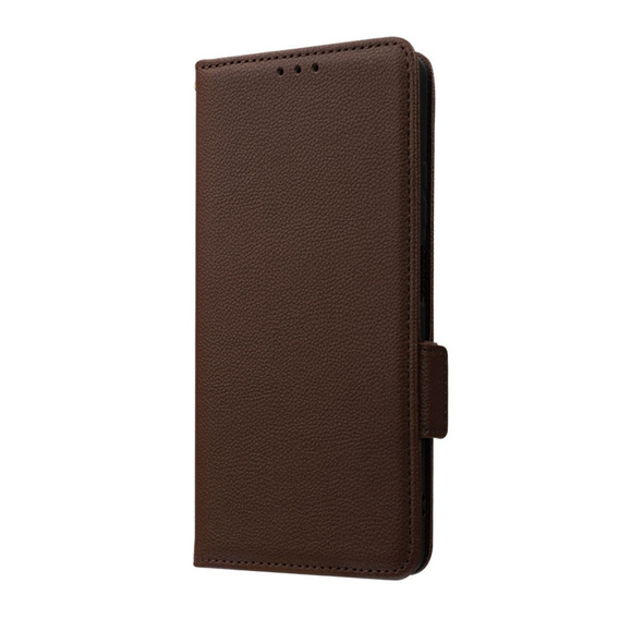 Θήκη με πτερύγιο για Xiaomi Redmi Note 12 5G / POCO X5 5G, Wallet Litchi Magnet, καφέ