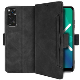 Θήκη με πτερύγιο για Xiaomi Redmi Note 11 / 11S, Card Slot, μαύρη