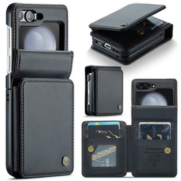 CASEME flip case για Samsung Galaxy Z Flip5 5G, Litchi Wallet, μαύρη