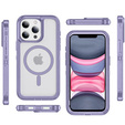 Θήκη με πλαίσιο για iPhone 12/12 Pro, για MagSafe, διαφανής / βιολετί