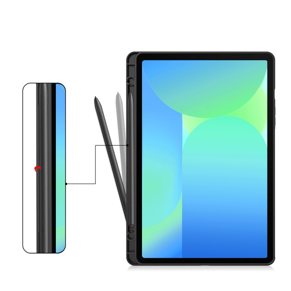 Θήκη για Lenovo Tab M11, Business Card and Pen Slot, μαύρη