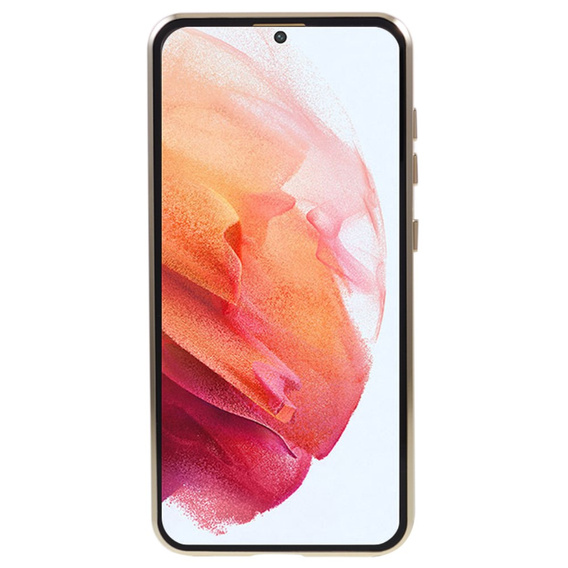 Μαγνητική θήκη MagSafe Dual Glass για Samsung Galaxy S21, χρυσή