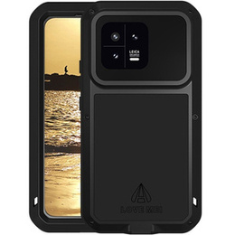 Love Mei Θήκη για Xiaomi 13, armored with glass, μαύρη