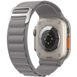 Λουράκι νάιλον για Apple Watch 1/2/3/4/5/6/7/8/SE/ULTRA 42/44/45/49mm, γκρι