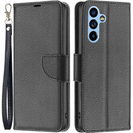 Θήκη με πτερύγιο για Samsung Galaxy A54 5G, Wallet Litchi Magnet, μαύρη