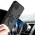Θήκη για Realme C11 2021, Kickstand Ring, μαύρη