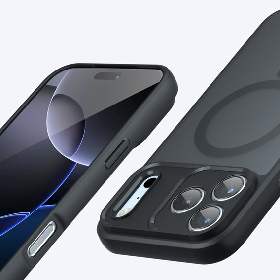 Ματ θήκη για iPhone 17 Pro Max, για Magsafe, μαύρο ματ