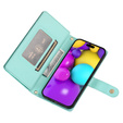 Θήκη με πτερύγιο για iPhone 16 Plus, Wallet Zipper Pocket, πράσινη