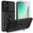 Θωρακισμένη θήκη για Samsung Galaxy A26, CamShield Slide, μαύρη + Μετριασμένο γυαλί 9H
