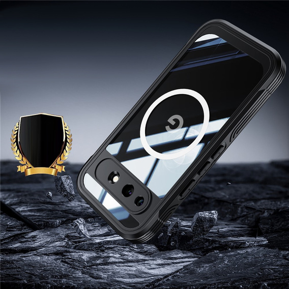 Θήκη Shockproof με γυαλί, για MagSafe για Google Pixel 10a, μαύρη