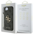 GUESS Θήκη για iPhone 16E, 4G Big Metal Logo, μαύρη