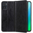 θήκη με πτερύγιο για Motorola Moto E22 / E22i 4G, Split Leather, μαύρη