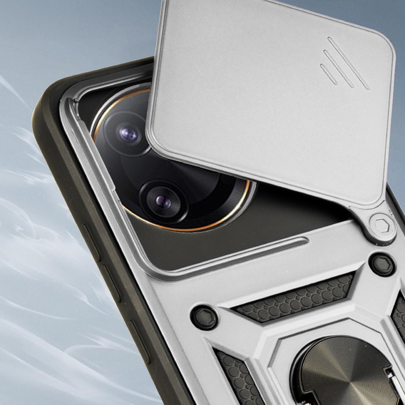 Θήκη για Xiaomi Poco F7 Pro, CamShield Slide, ασημένια