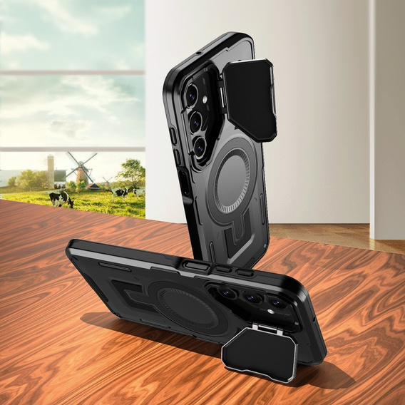 Θήκη για Samsung Galaxy A16, Military MagSafe with camera protection, μαύρη