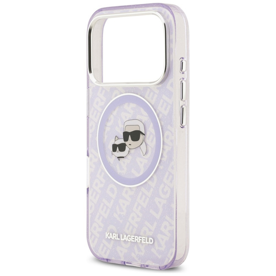 Θήκη Karl Lagerfeld IML Glitter Karl & Choupette Heads Logo MagSafe για iPhone 17 Pro