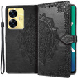 Θήκη με πτερύγιο για Realme C55, Mandala, μαύρη