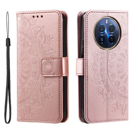 Θήκη με πτερύγιο για Realme 12 Pro 5G / 12 Pro+ 5G, Mandala, ροζ