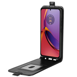 Θήκη με πτερύγιο για Motorola Moto G84, Flip, μαύρη