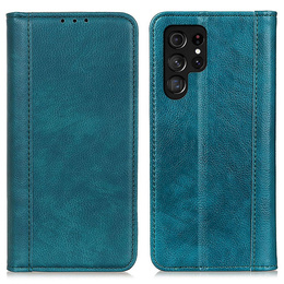 Θήκη για Samsung Galaxy S25 Ultra, Wallet Litchi Leather, πράσινη