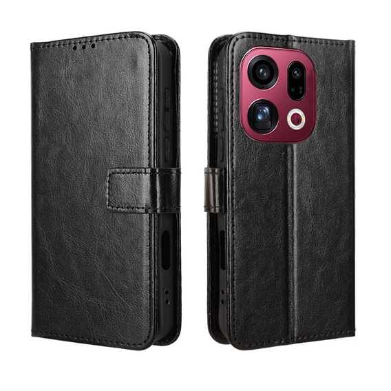 Θήκη με πτυσσόμενο καπάκι Crazy Horse Wallet για Oppo Find X9