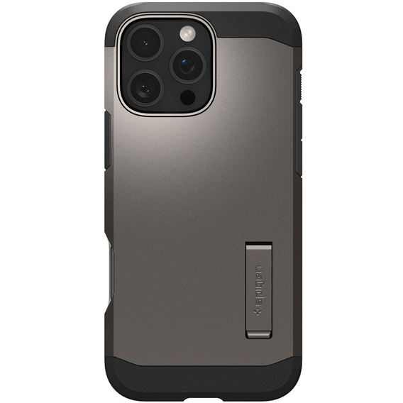 θήκη Spigen για iPhone 16 Pro Max, Tough Armor Mag Mag MagSafe, γκρι + μετριασμένο γυαλί 9H