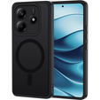 Θήκη για Xiaomi Redmi Note 14 5G, για MagSafe, ERBORD Μatt Case, μαύρη + Γυαλί οθόνης
