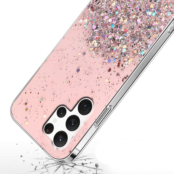 Θήκη για Samsung Galaxy S22 Ultra 5G, Glittery, ροζ