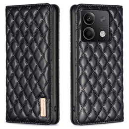 Θήκη με πτερύγιο για Xiaomi Redmi Note 13 5G, Wallet, BINFEN COLOR, μαύρη