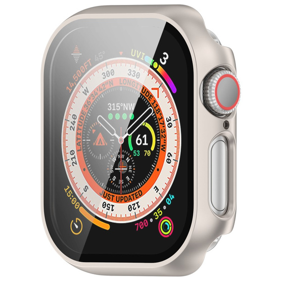 2w1 Etui + Szkło Hartowane Case do Apple Watch 7 / 8 41MM, Czarne