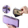 Θήκη με πτερύγιο για Xiaomi Redmi 14C / Xiaomi Poco C75, Wallet Zipper Pocket, μωβ