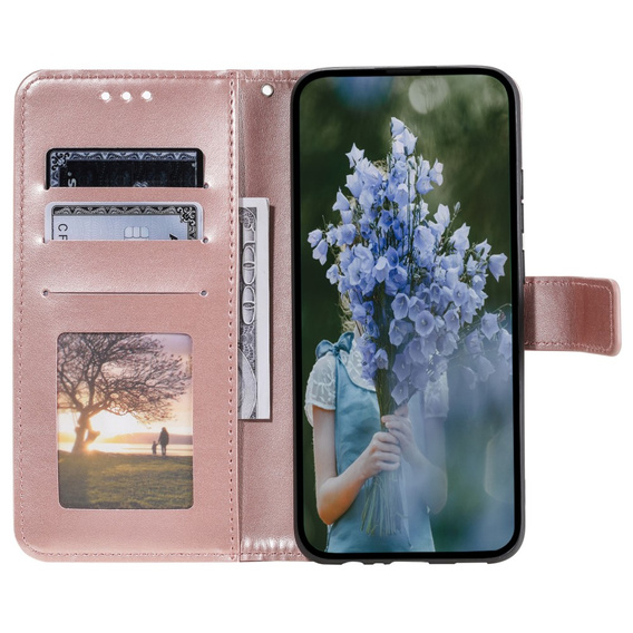 Θήκη με πτερύγιο για Realme 12 Pro 5G / 12 Pro+ 5G, Mandala, ροζ