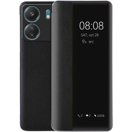 Θήκη για Xiaomi Redmi 13C / Poco C65, με πτερύγιο Side View, μαύρo