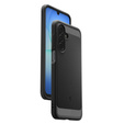 θήκη Spigen για Samsung Galaxy A16 4G/ 5G, Rugged Armor MagSafe, μαύρη + μετριασμένο γυαλί 9H