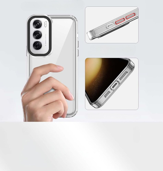 Θήκη για Oppo Reno 12 Pro, Fusion Hybrid, διαφανής