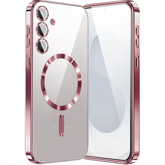Θήκη για Samsung Galaxy S25+ Plus, Electro MagSafe, ροζ rose gold + Γυαλί για την οθόνη