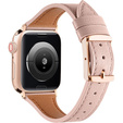 Pasek Skórzany do Apple Watch 1/2/3/4/5/6/7/8/SE 38/40/41mm, Jasnoróżowy