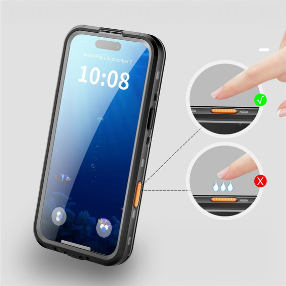 Θήκη για iPhone 17 Pro Max, αδιάβροχη IP68, SHELLBOX MagSafe, μαύρο