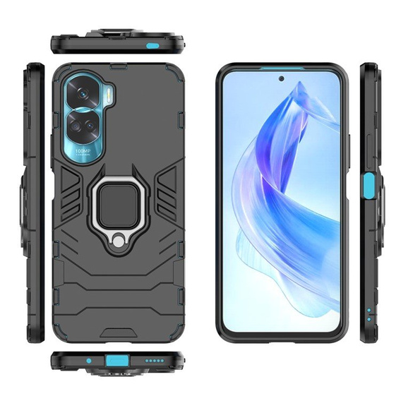 Θήκη για Honor 90 Lite 5G / X50i 5G, Kickstand Ring, μαύρη
