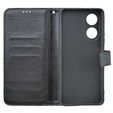 Θήκη με πτερύγιο για Oppo A38 4G / Oppo A18 4G, Crazy Horse Wallet, μαύρη