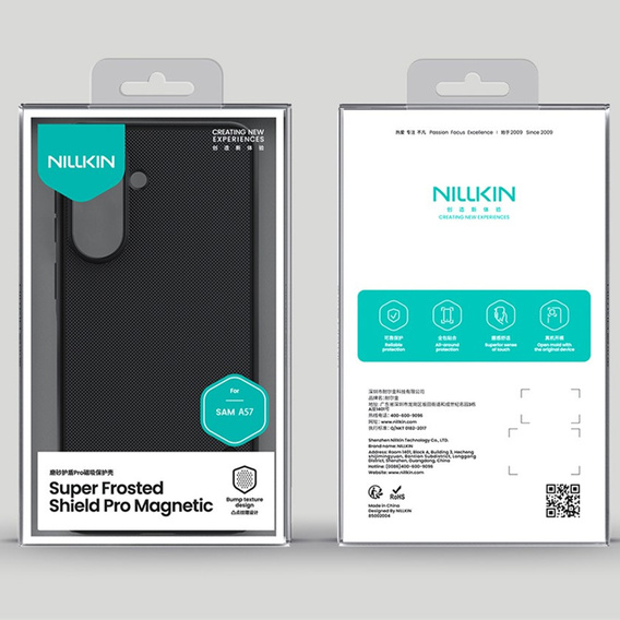 Θήκη NILLKIN Frosted Shield Pro MagSafe για Samsung Galaxy A57 5G, μαύρη
