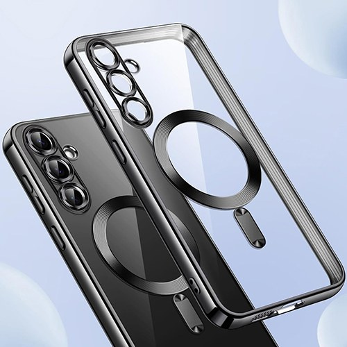 Θήκη για Samsung Galaxy A17 5G, Electro MagSafe, διάφανη με μαύρες πλευρές