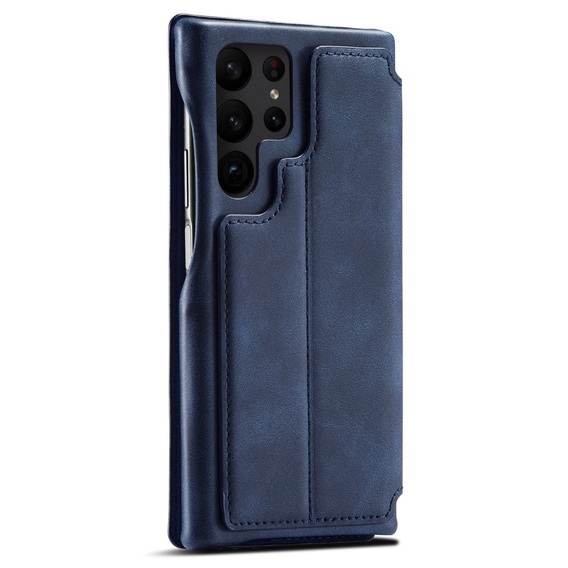 Θήκη με πτερύγιο για Samsung Galaxy S23 Ultra, ERBORD Retro, μπλε