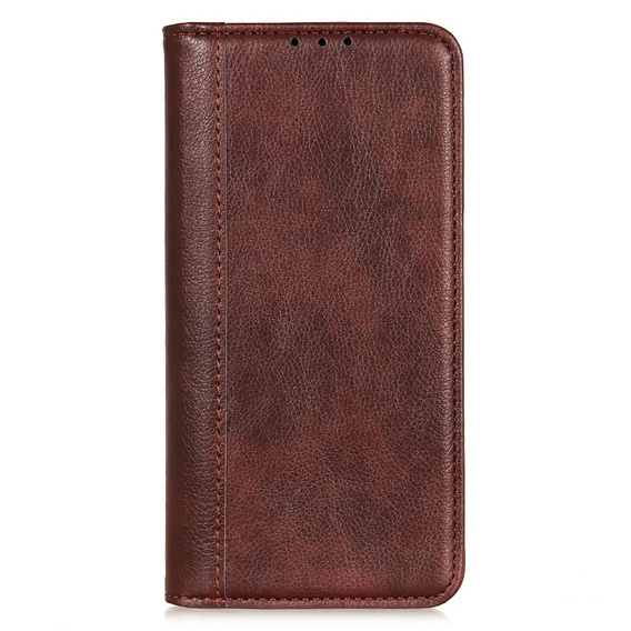 Θήκη για Samsung Galaxy A26, Wallet Litchi Leather, καφέ