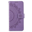 Θήκη με πτερύγιο για Motorola Moto G73 5G, Mandala Flower, μωβ