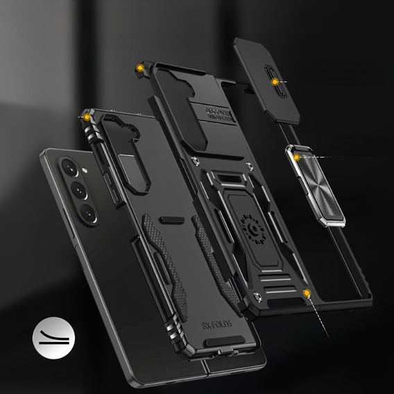 Θήκη για Samsung Galaxy Z Fold6 5G, CamShield Slide, μαύρη