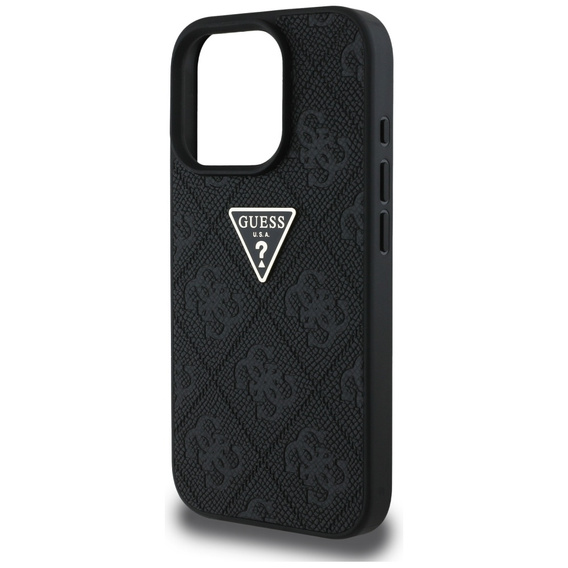 Θήκη Guess Grained Hot Stamp 4G Triangle Metal για iPhone 16 Pro Max
