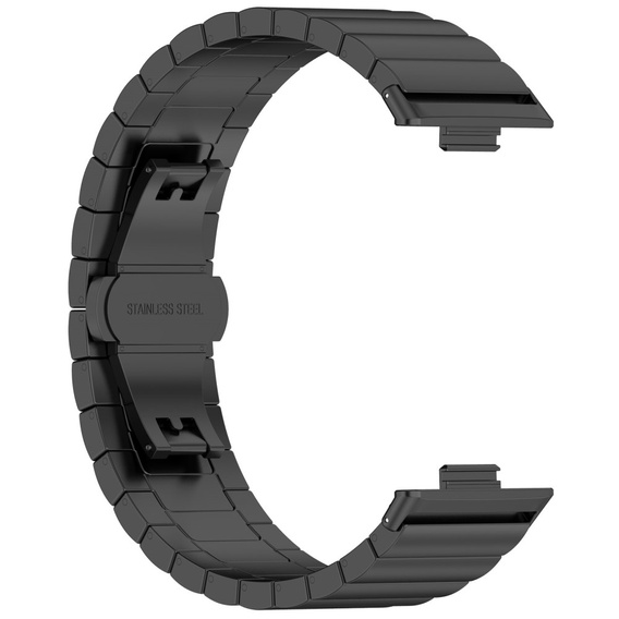 Ατσάλινο βραχιόλι για Huawei Watch Fit 4 / 4 Pro / 3, Μαύρο